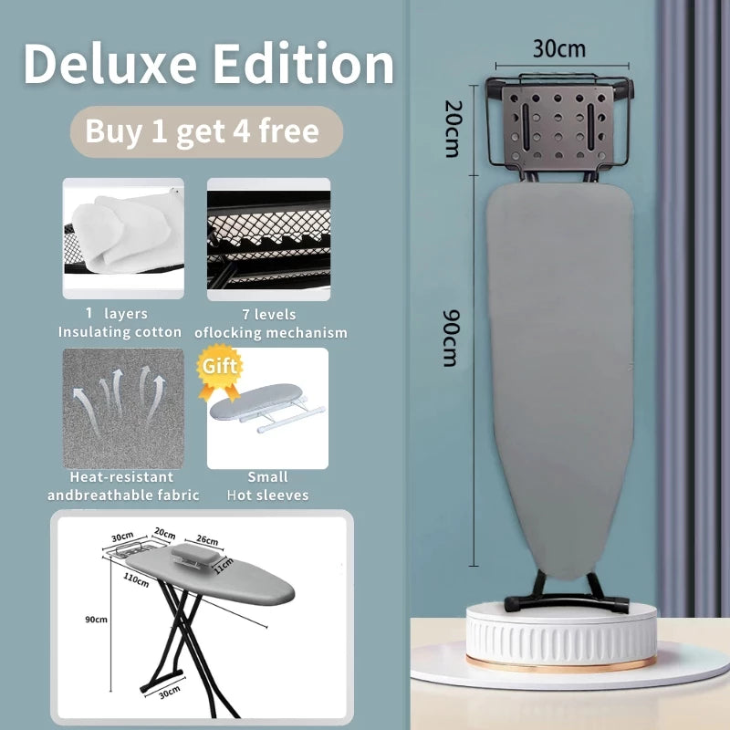 Ironing Board Foldable Silver Plated Cloth Resistant Fabric Iron Board Steam Papan Seterika