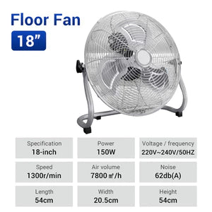 10-20" Electric Floor Fan Industrial Ground Fan Aluminum Blades Strong Wind Powerful Desk Fan 趴地扇 