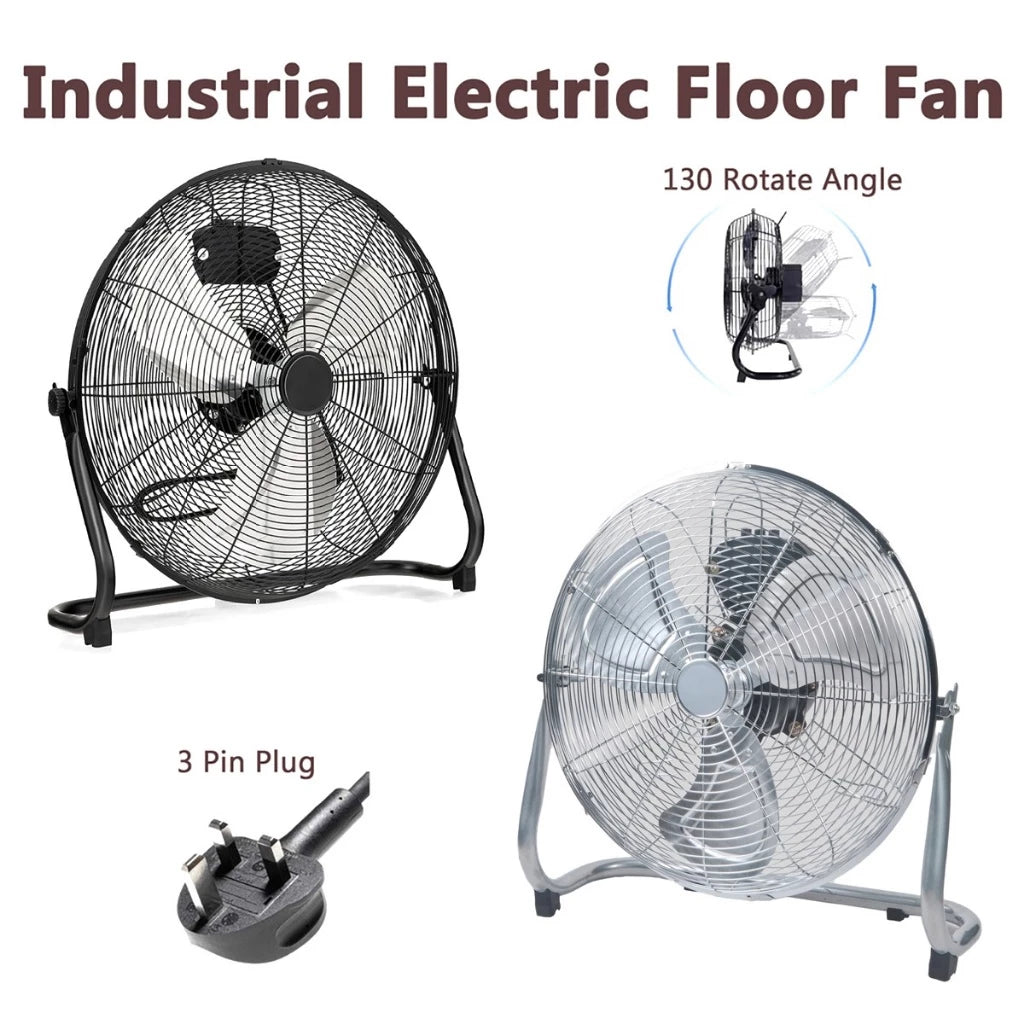 10-20" Electric Floor Fan Industrial Ground Fan Aluminum Blades Strong Wind Powerful Desk Fan 趴地扇 