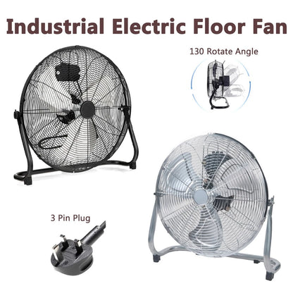 10-20" Electric Floor Fan Industrial Ground Fan Aluminum Blades Strong Wind Powerful Desk Fan 趴地扇 
