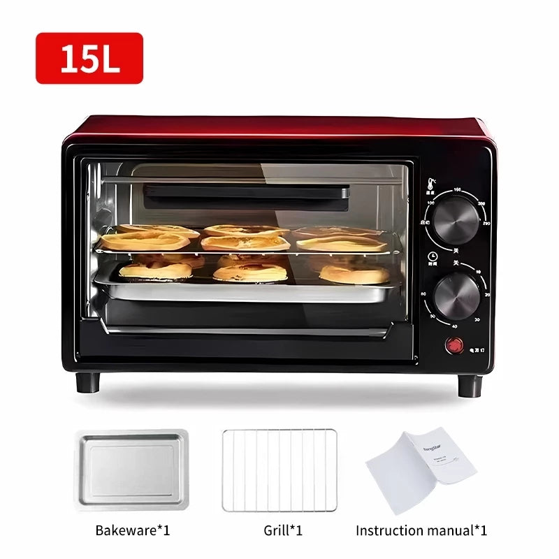 15/25/48L Electric Oven Convection Air Electric Oven Safe material, durable Roaster Toaster Ketuhar