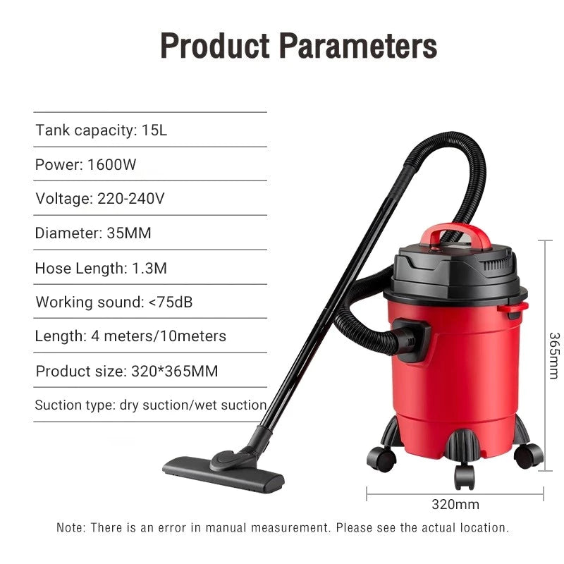 18L Vacuum Cleaner powerful motor 3In1 Wet&Dry Corded Car Vakum Cleaner Vacum Home Dust mite 吸尘器