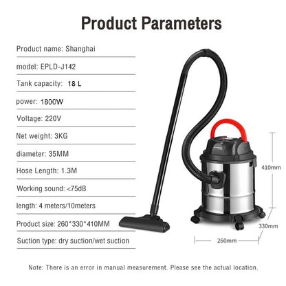 18L Vacuum Cleaner powerful motor 3In1 Wet&Dry Corded Car Vakum Cleaner Vacum Home Dust mite 吸尘器