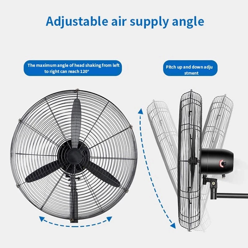20"26"30"Standing Wall-mounted Industrial Fan Horn Three-speed Wind Supermarket Workshop High Power