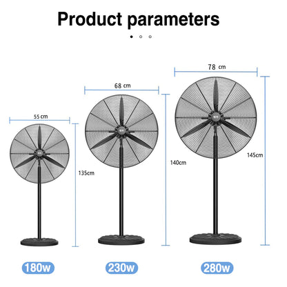20"26"30"Standing Wall-mounted Industrial Fan Horn Three-speed Wind Supermarket Workshop High Power