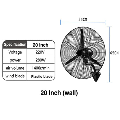20"26"30"Standing Wall-mounted Industrial Fan Horn Three-speed Wind Supermarket Workshop High Power