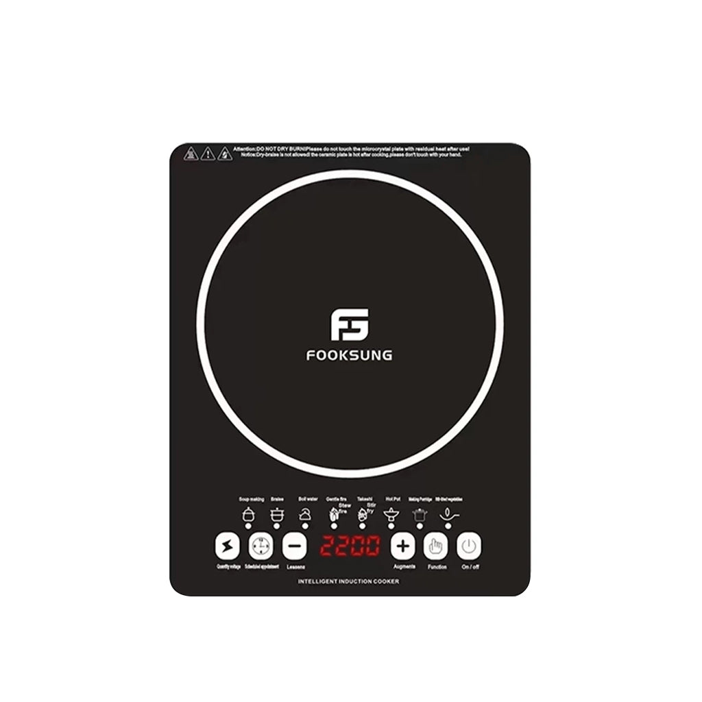 2200W Induction Cooker Waterproof Black Crystal hotpot cooktop electromagnetic LCD 电磁炉