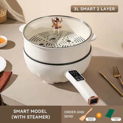3L/4L Electric cooker Frying Pan Smart Multifunctional Big Capacity Non-Stick Steamer Cooking Pot