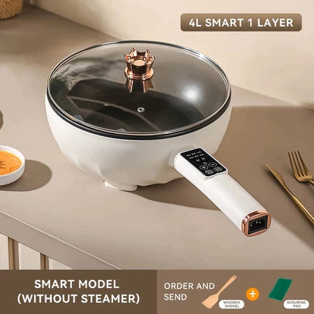 3L/4L Electric cooker Frying Pan Smart Multifunctional Big Capacity Non-Stick Steamer Cooking Pot