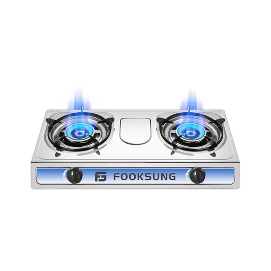 Double Gas Burner Stove Stainless steel Energy saving Glass Cooker Gas Stove Dapur Gas 燃气灶 煤气灶