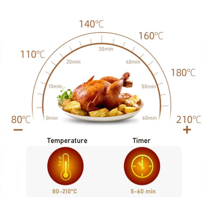 4L-6L Air Fryer 360° Hot Air Circulation Cooker Electric Oven No Flipping 4D Baking Frying Oil Free