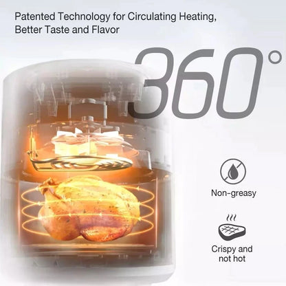 4L-6L Air Fryer 360° Hot Air Circulation Cooker Electric Oven No Flipping 4D Baking Frying Oil Free