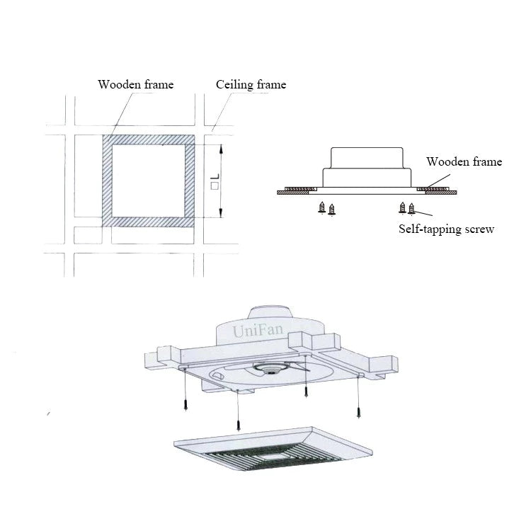 6-14 inch Ceiling Exhaust fan kipas ekzos Household Silent Bathroom Shutter ventilation fan