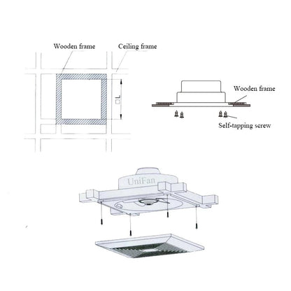 6-14 inch Ceiling Exhaust fan kipas ekzos Household Silent Bathroom Shutter ventilation fan