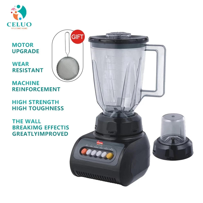 Blender Heavy Duty 2 in 1 Countertop Mixer with Jug Multifunctional Juicer Machine 榨汁机