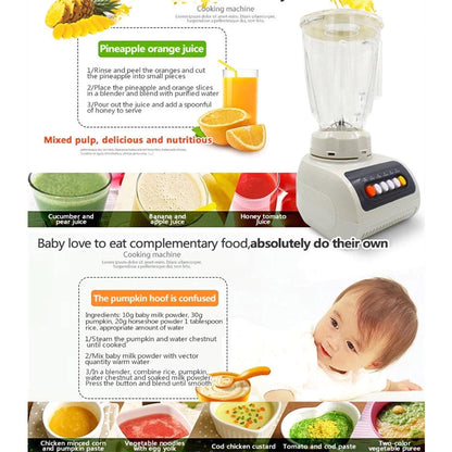 Blender Heavy Duty 2 in 1 Countertop Mixer with Jug Multifunctional Juicer Machine 榨汁机