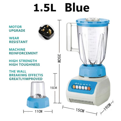 Blender Heavy Duty 2 in 1 Countertop Mixer with Jug Multifunctional Juicer Machine 榨汁机
