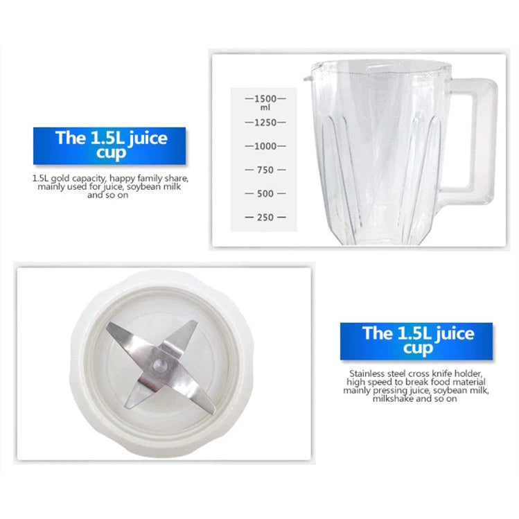 Blender Heavy Duty 2 in 1 Countertop Mixer with Jug Multifunctional Juicer Machine 榨汁机