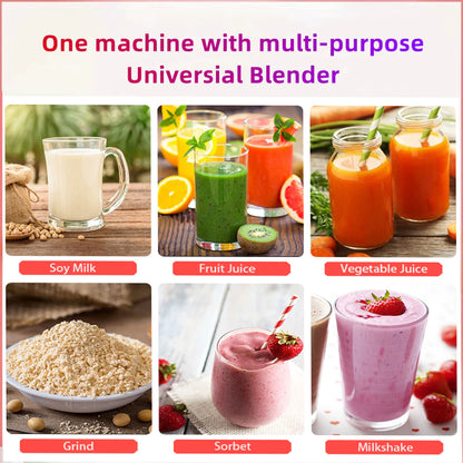 Blender Heavy Duty 2 in 1 Countertop Mixer with Jug Multifunctional Juicer Machine 榨汁机