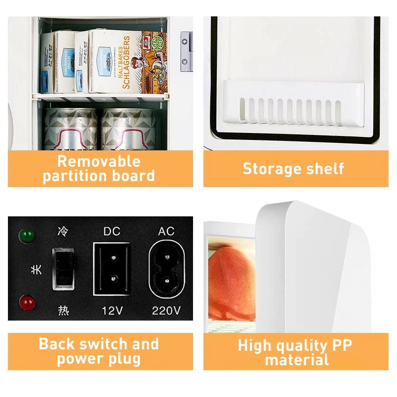 Car Refrigerator 8/16/25L Portable Fridge Cooler & Warmer Peti Ais Mini Peti Sejuk