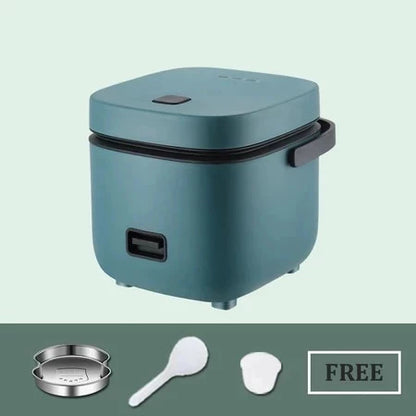 FOOKSUNG 1.2L Mini Rice Cooker electric caldronwith Non-stick Pot and Steamer Kitchen Dormitory