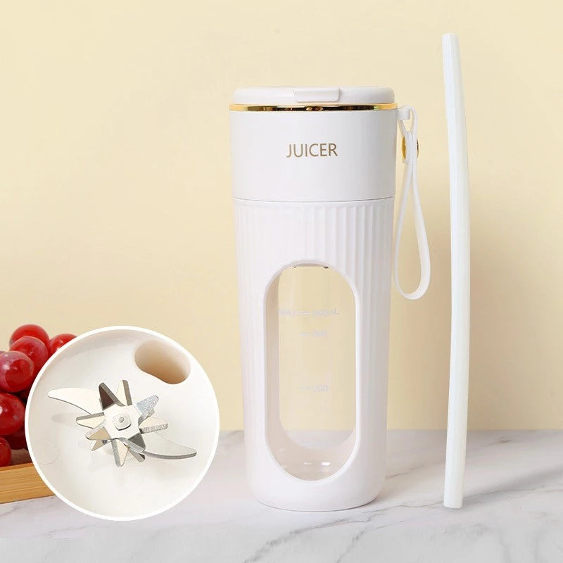 Fooksung Juice Cup Portable Multi-functional 350ML Wireless Electric Juicer Ice Crusher Typce-C Charging 榨汁杯 果汁杯