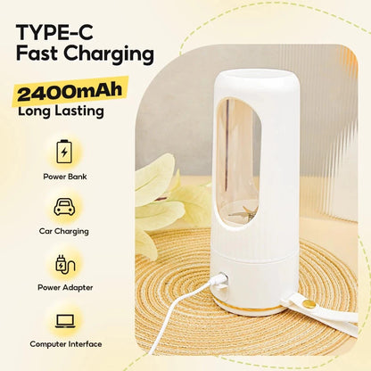 Fooksung Juice Cup Portable Multi-functional 350ML Wireless Electric Juicer Ice Crusher Typce-C Charging 榨汁杯 果汁杯