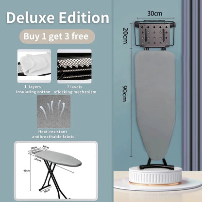 Ironing Board Foldable Silver Plated Cloth Resistant Fabric Iron Board Steam Papan Seterika