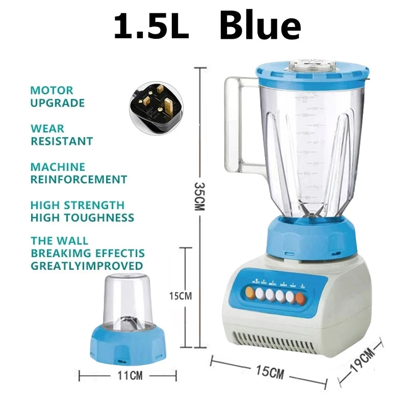 【Ready stock】2 in 1 Blender Heavy Duty Countertop Mixer with Jug Multifunctional Juice1year warranty
