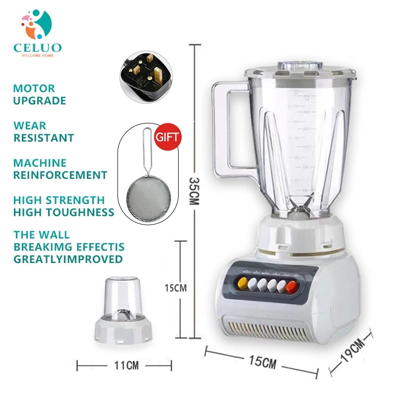 【Ready stock】2 in 1 Blender Heavy Duty Countertop Mixer with Jug Multifunctional Juice1year warranty