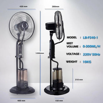 Spray Fan Air Conditioning Humidif Misting Fan Low Noise Humidification Industrial Stand Fan