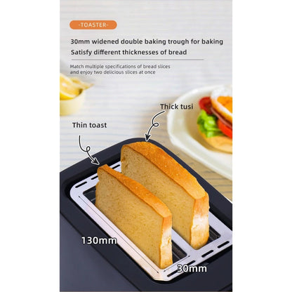 Toaster 750W 2 Slice Pop Up 7-Shades Bread Toaster breakfast machine Pembakar Roti 烤面包机