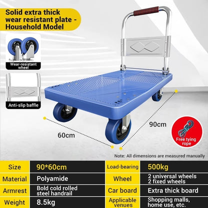 Trolley Heavy Duty Troli Barang Foldable 1000KG Hand Truck 手推車 拉貨 Troli Beroda